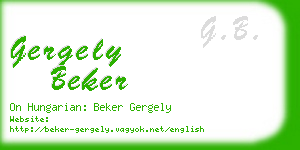 gergely beker business card